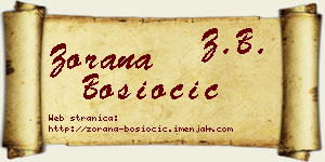 Zorana Bosiočić vizit kartica